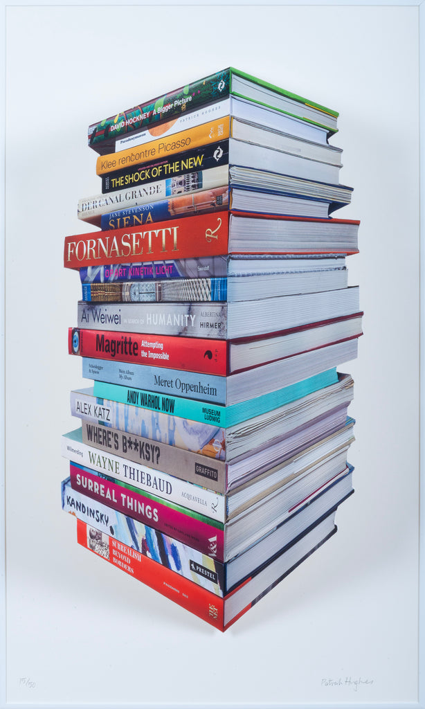 Patrick Hughes "Bookstack" 3D Multiple Hand Painted
