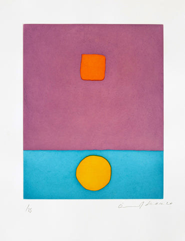 Etel Adnan "Le soleil a vécu" Signed Etching Print