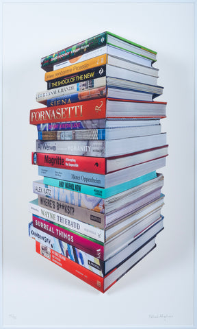 Patrick Hughes "Bookstack" 3D Multiple Hand Painted