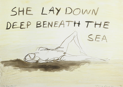 Tracey Emin "She Lay Down Deep Beneath the Sea" Signed Print