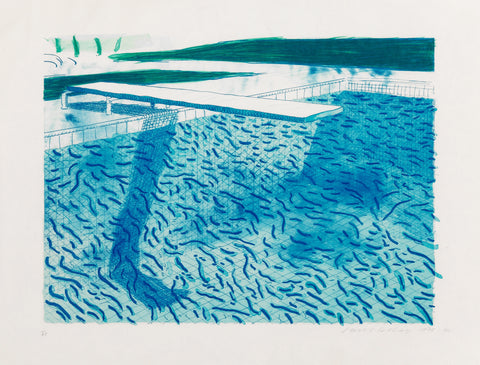David Hockney "Lithograph of Water made of thick..."