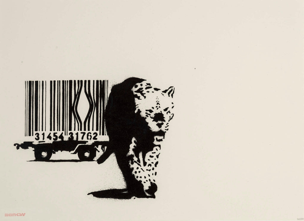 Banksy "Barcode" Red Stamp