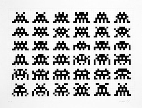 Space Invader "RVE" Repetition Variation Evolution