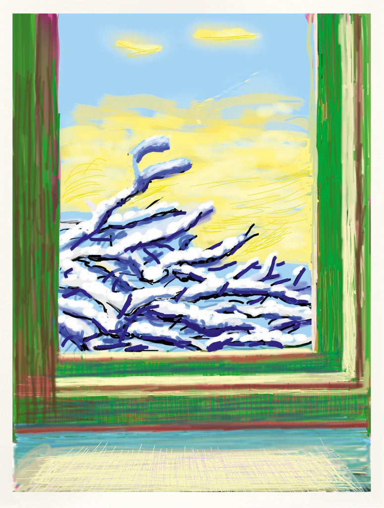 David Hockney "Untitled" Snow Window iPad Drawing