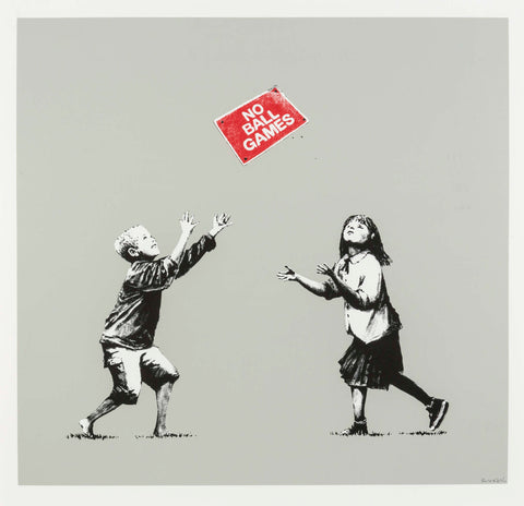 Banksy "No Ball Games" Signed Print
