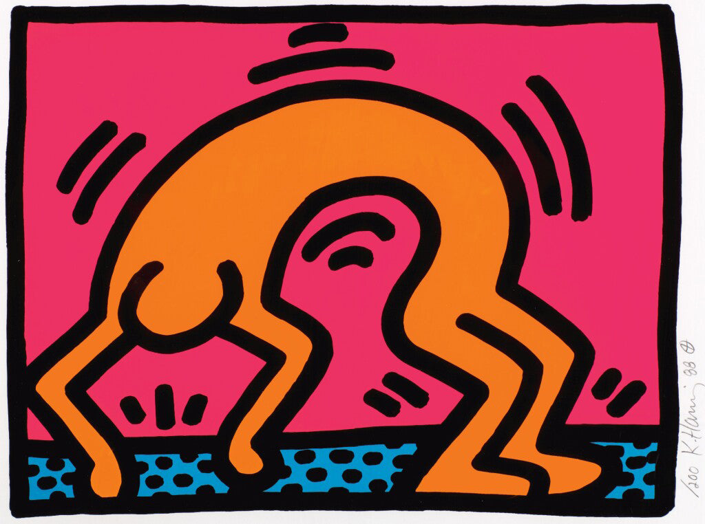 Keith Haring "Pop Shop II" Crab Pose Signed Print