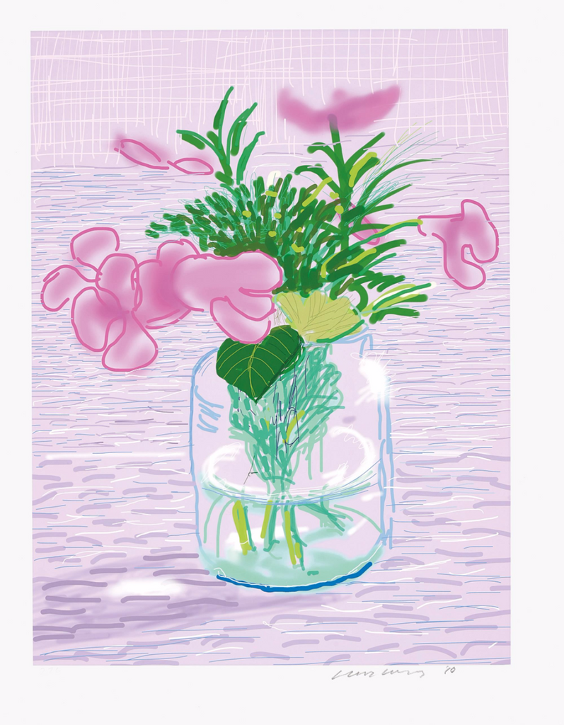 David Hockney Lilac Ipad Drawing Print Art Investment